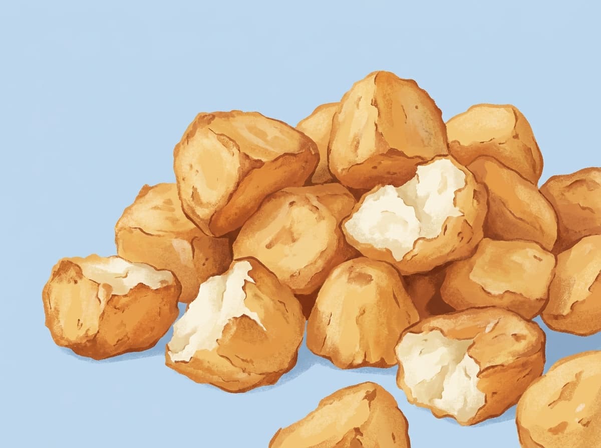 Golden crisp roast potatoes on a baking tray with rosemary