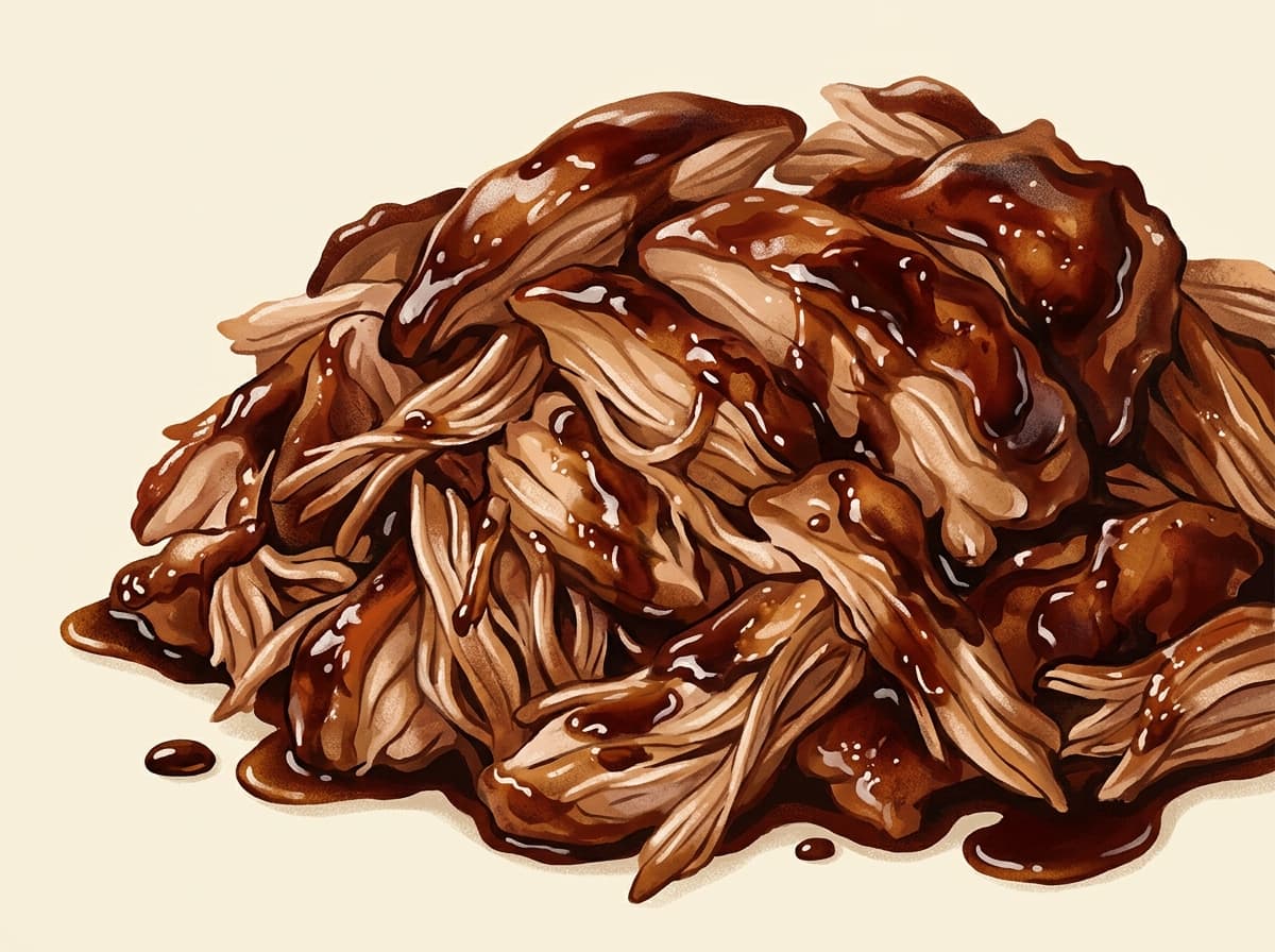 Slow cooked chicken thighs in a glossy soy balsamic sauce