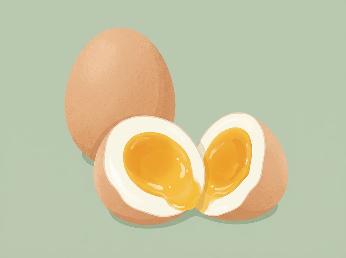 Soft-boiled egg in an egg cup with the top cut off