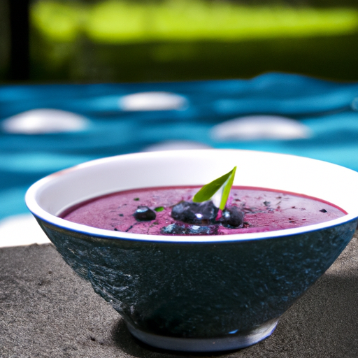 chilled blueberry soup