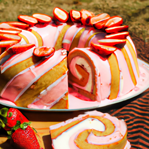 strawberry swirl cake