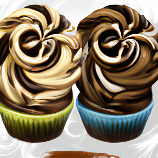 Chocolate vanilla swirl cupcakes