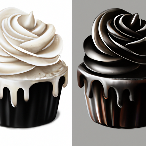 Black and white cupcakes