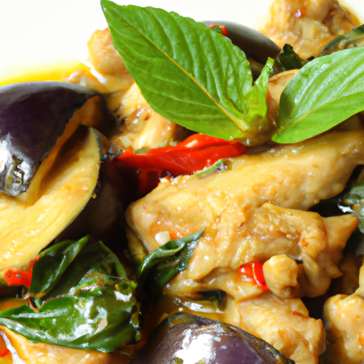 thai basil eggplant chicken